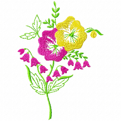Flowers And Tree Embroidery Design 4 Flowers And Tree Embroidery Design 4